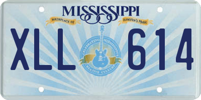 MS license plate XLL614
