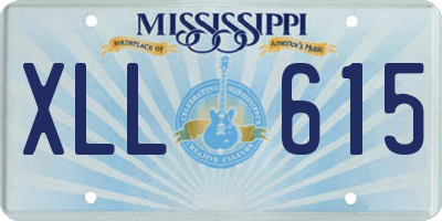 MS license plate XLL615