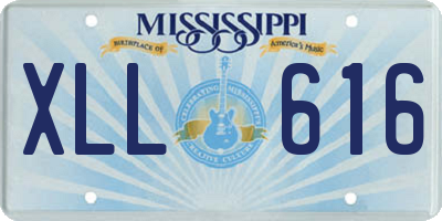 MS license plate XLL616