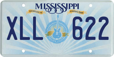 MS license plate XLL622