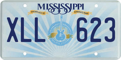 MS license plate XLL623