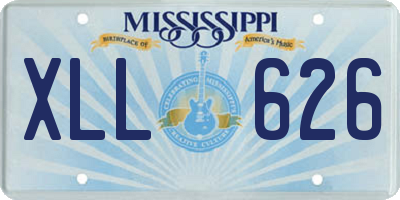 MS license plate XLL626