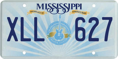 MS license plate XLL627
