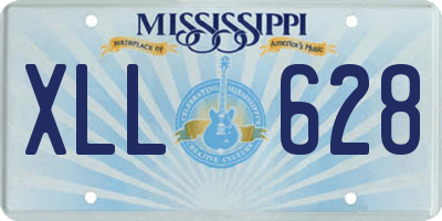 MS license plate XLL628
