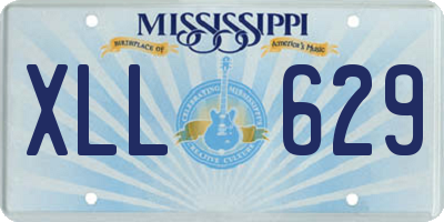 MS license plate XLL629