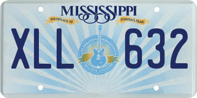 MS license plate XLL632