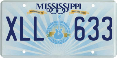 MS license plate XLL633