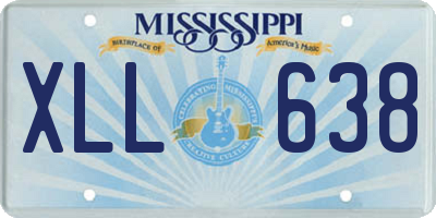 MS license plate XLL638