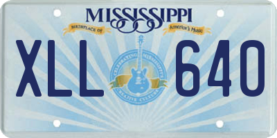 MS license plate XLL640