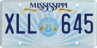 MS license plate XLL645