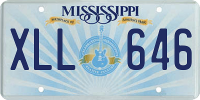 MS license plate XLL646