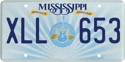 MS license plate XLL653