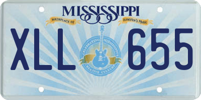 MS license plate XLL655