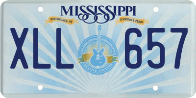MS license plate XLL657