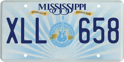 MS license plate XLL658
