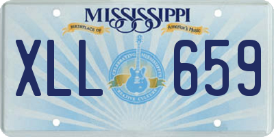 MS license plate XLL659