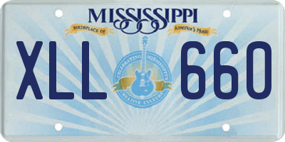 MS license plate XLL660