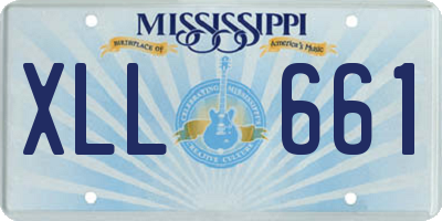 MS license plate XLL661
