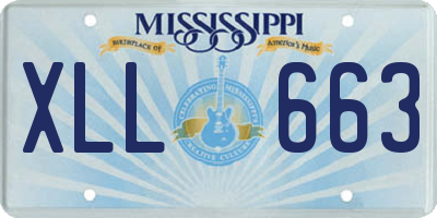 MS license plate XLL663