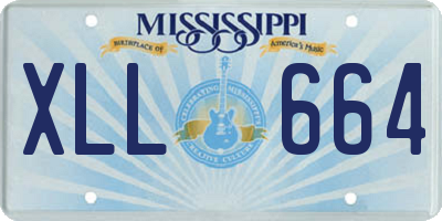 MS license plate XLL664