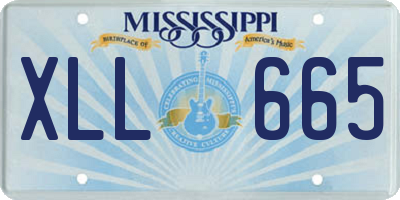 MS license plate XLL665