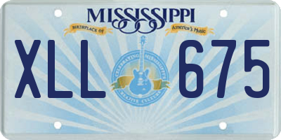 MS license plate XLL675