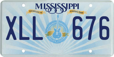 MS license plate XLL676