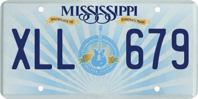 MS license plate XLL679