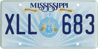 MS license plate XLL683