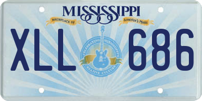 MS license plate XLL686