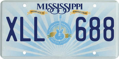 MS license plate XLL688