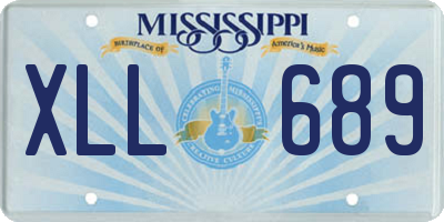 MS license plate XLL689
