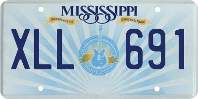 MS license plate XLL691