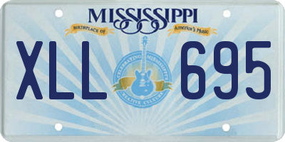 MS license plate XLL695