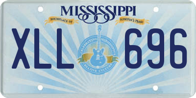 MS license plate XLL696