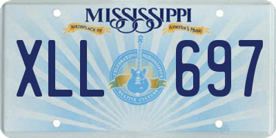MS license plate XLL697