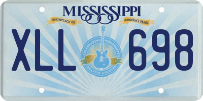 MS license plate XLL698