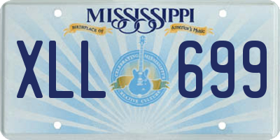 MS license plate XLL699