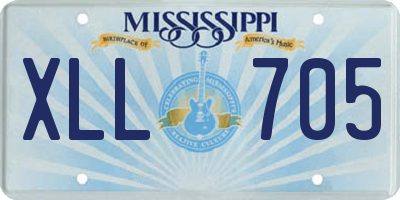 MS license plate XLL705