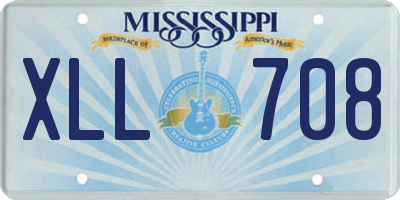MS license plate XLL708