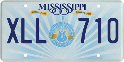 MS license plate XLL710