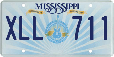MS license plate XLL711