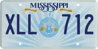 MS license plate XLL712
