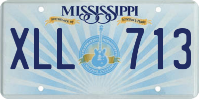 MS license plate XLL713