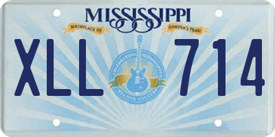 MS license plate XLL714