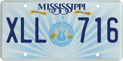 MS license plate XLL716