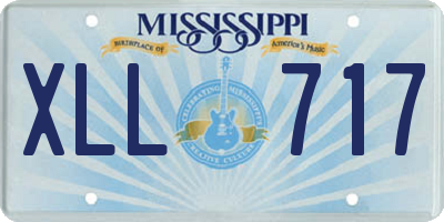 MS license plate XLL717