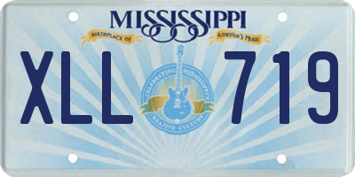 MS license plate XLL719