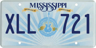 MS license plate XLL721