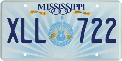 MS license plate XLL722